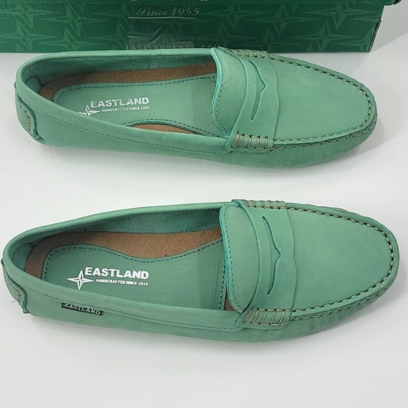 Eastland Cool Green Leather Penny Loafers NEW - Picture 15 of 16